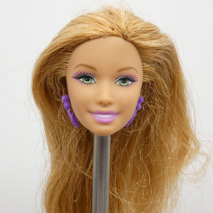 Barbie Surf's Up Beach Summer Doll Head Green Eyes Earrings 2008 Mattel L9545