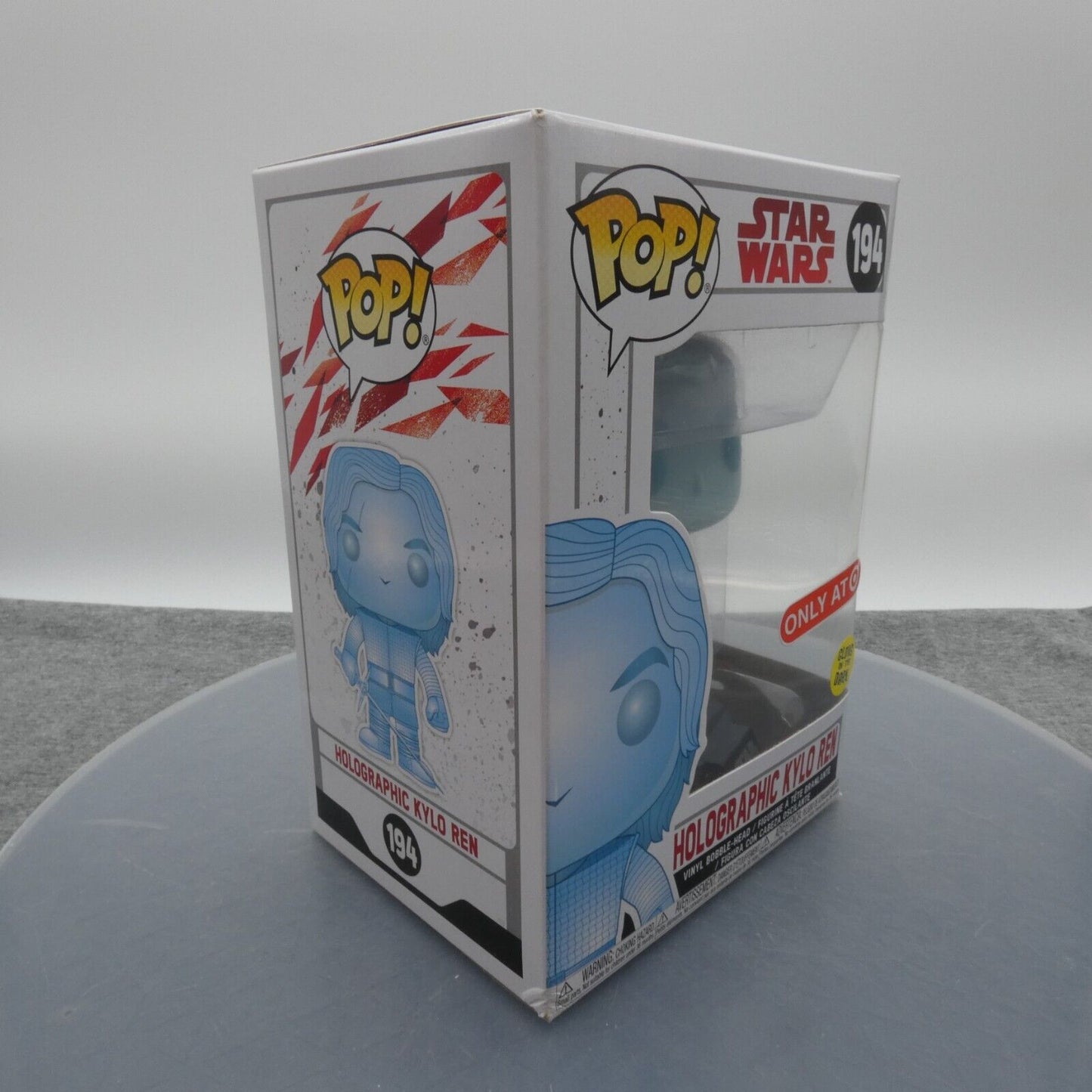 Funko Pop Holographic Kylo Ren Bobble Head Star Wars 194 Glows In The Dark GITD