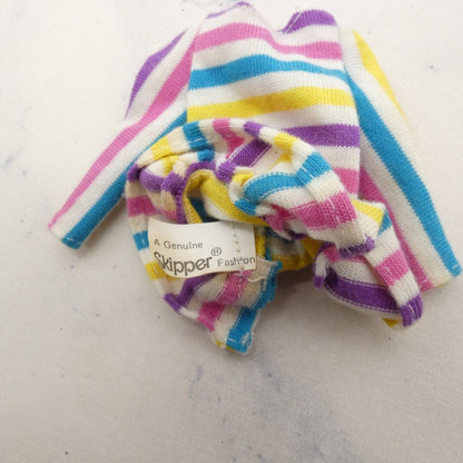 Skipper Bright And Breezy Fashions Doll Shirt Top Multicolor Striped 1987 4541