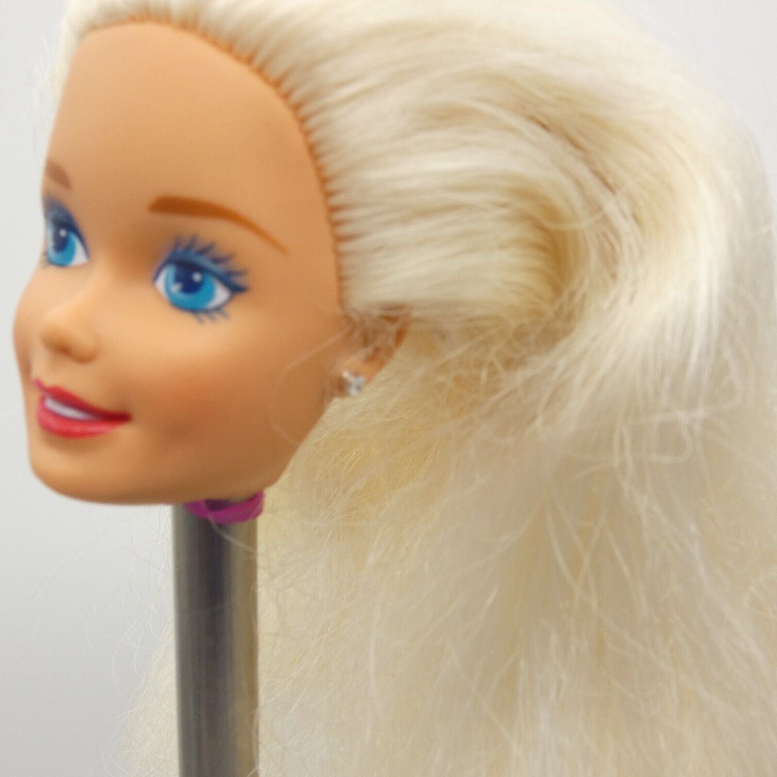 Barbie Doll SuperStar Face Curly Long Blonde Hair