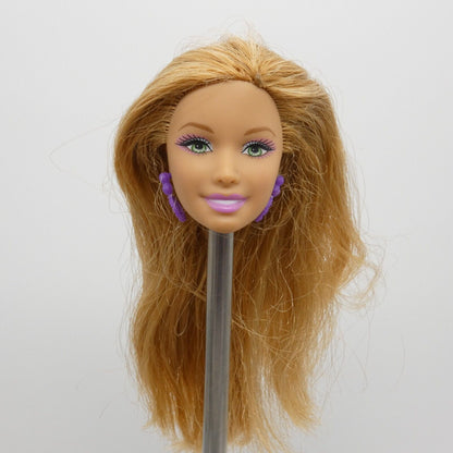 Barbie Surf's Up Beach Summer Doll Head Green Eyes Earrings 2008 Mattel L9545