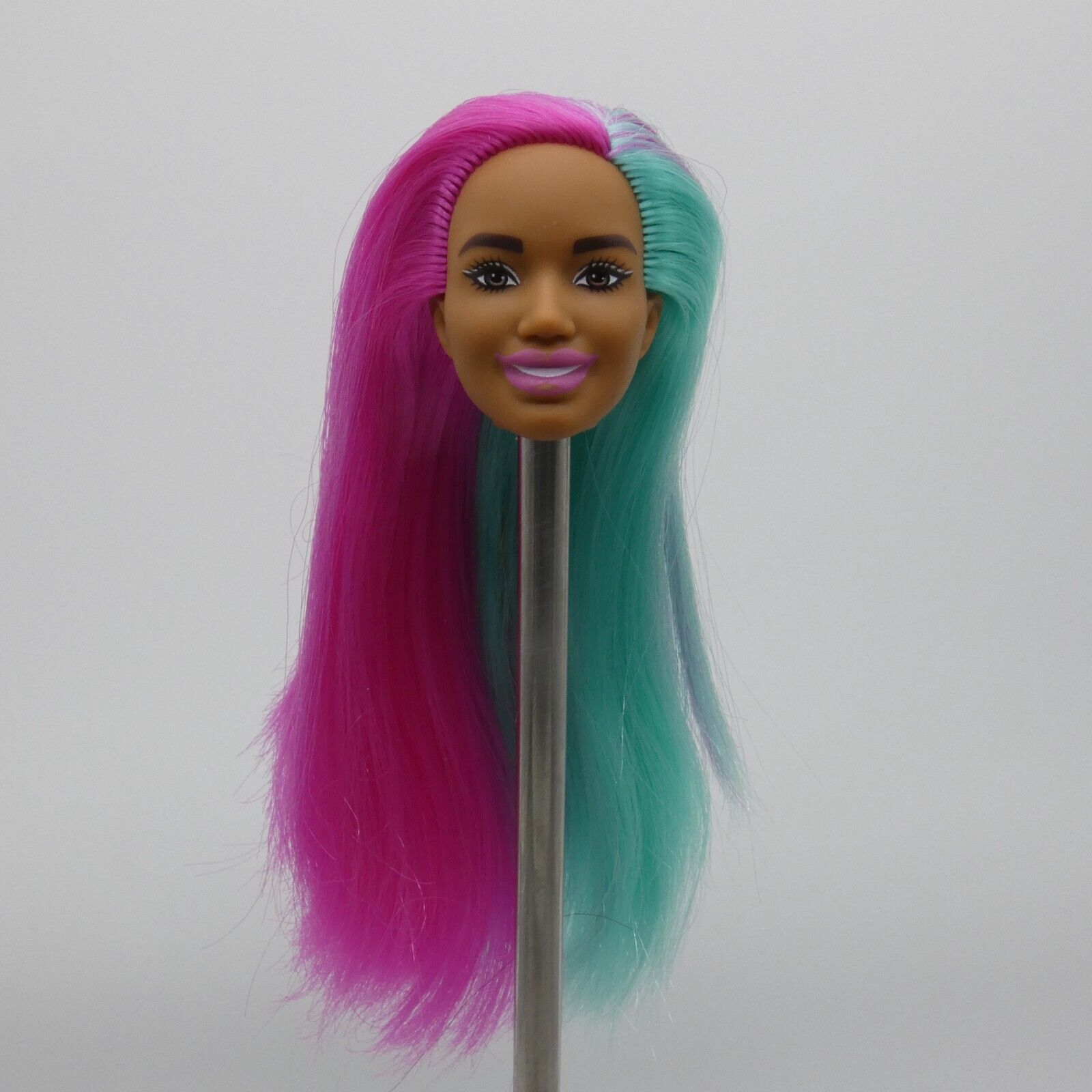 Barbie Albus Face Doll Head Only AA Dreamtopia Mermaid 2021 Pink Teal Hair