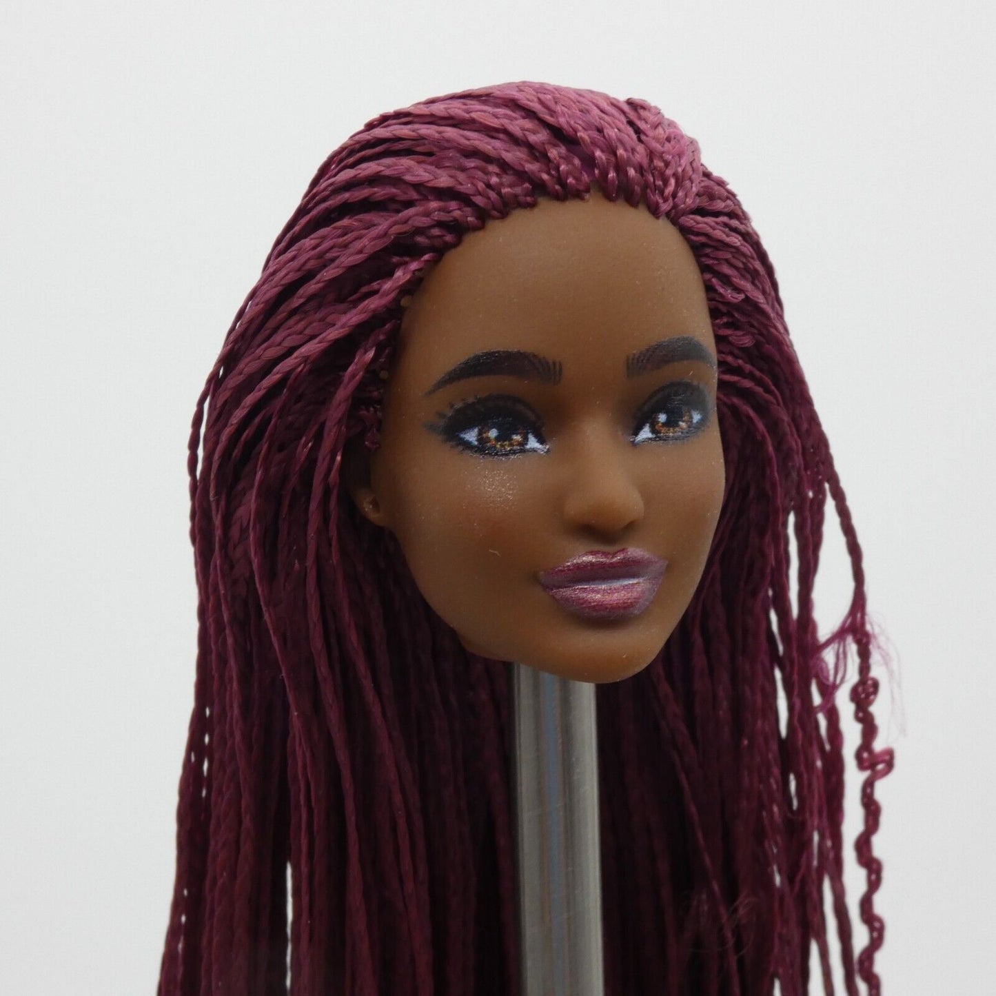 Barbie Fashionistas 186 Doll Head June Face Sculpt AA Micro Braids 2022 HBV18