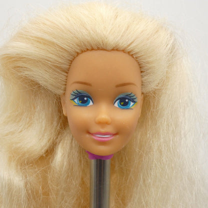 Barbie Western Fun Doll Head Only Long Blonde Wavy Hair 1989 Mattel 9932