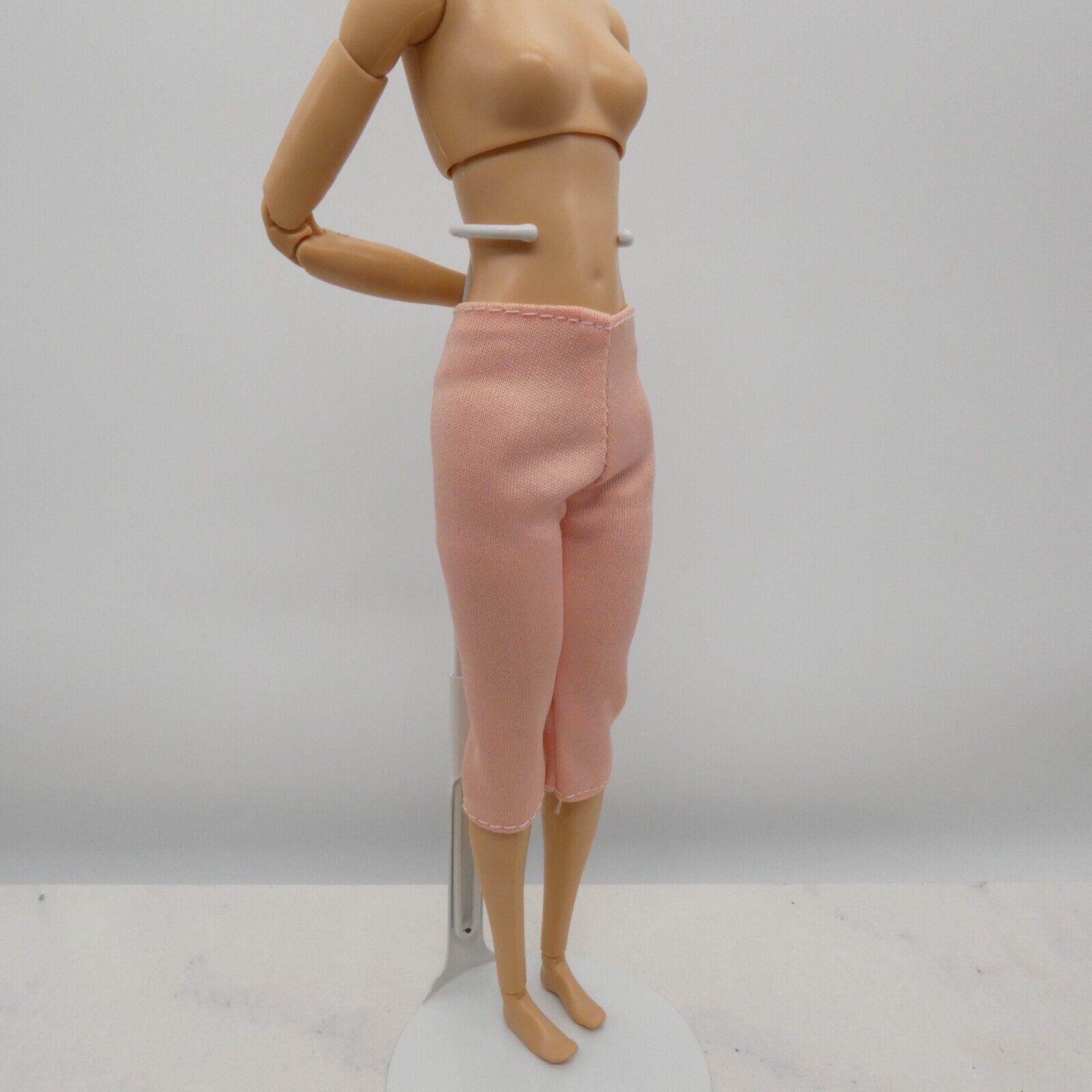 Barbie Doll Size Pants Pink Peach Colored Capri Leggings Fits Fashionistas