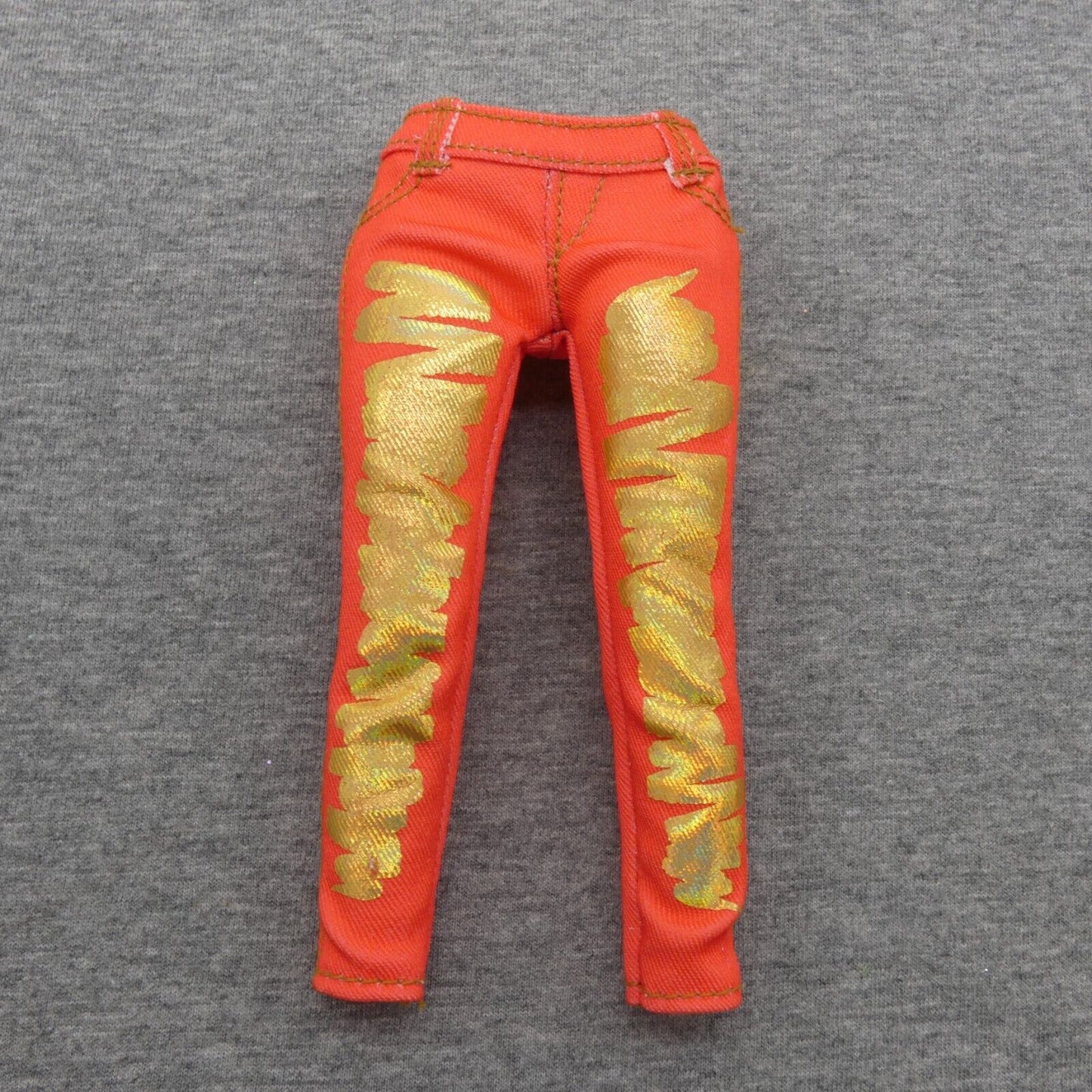 Rainbow High Ruby Anderson Doll Pants Red Gold Accents Jeans Jeggings Denim