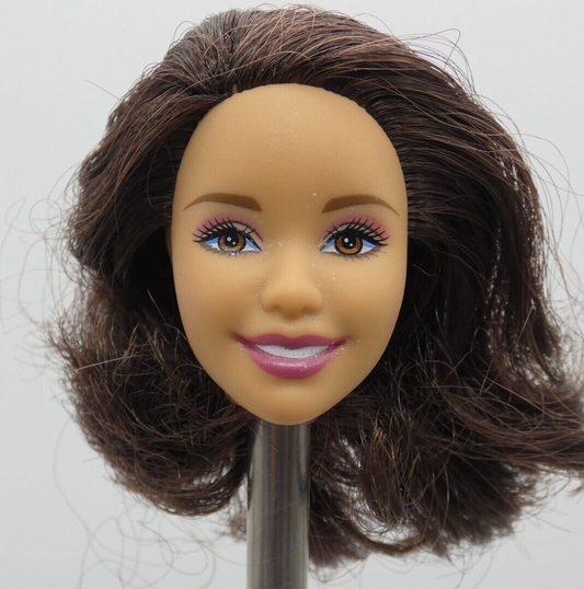 Disney High School Musical Gabriella Doll Head Only Brown Brunette 2009 Mattel 2