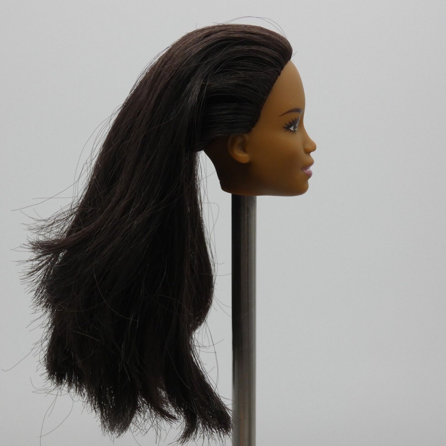 Barbie African American Kim Face Doll Head Medium Skin Grayola Color 2018 FPH91