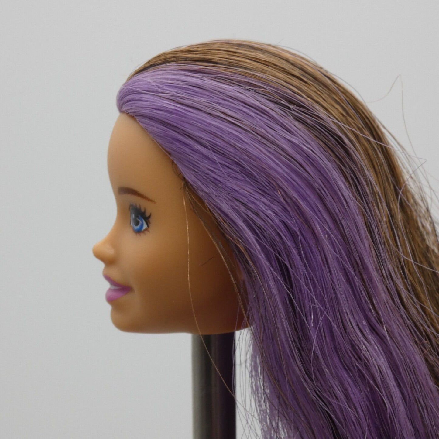 Barbie Skipper Babysitter Doll Head Brown Purple Hair Bathtime FXH05 2019