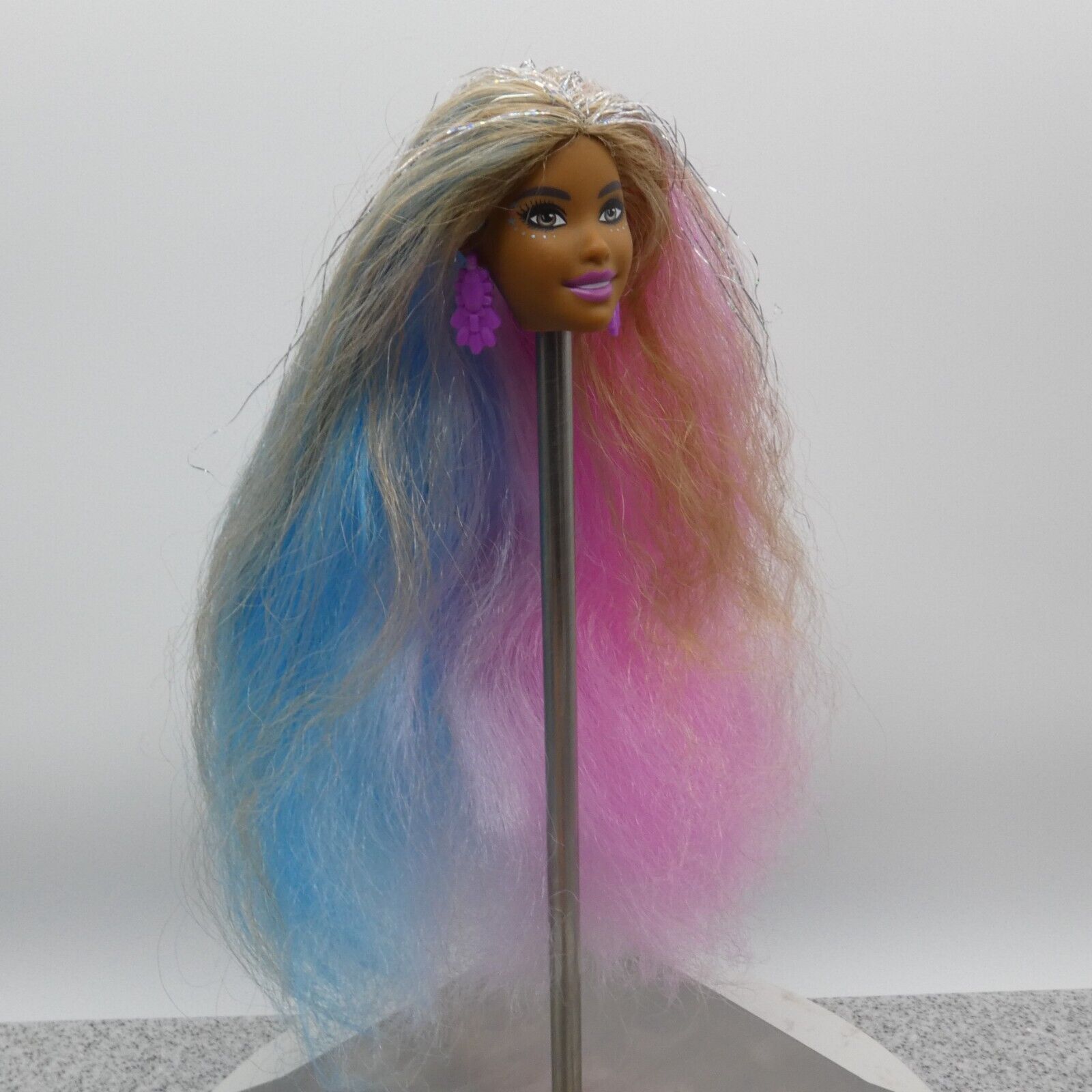 Barbie Fantasy Hair Doll Head Carnaval Face AA Pink Blue Blonde Hair 2020 GHN05