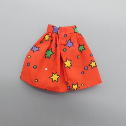 Barbie Doll Skirt Red Star Print A Line For Superstar Era Genuine Mattel 80s 90s