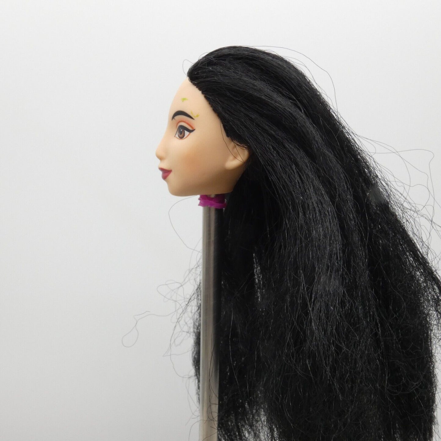 Disney Royal Shimmer Mulan Doll Head Asian  Black Hair Brown Eyes Hasbro E0280