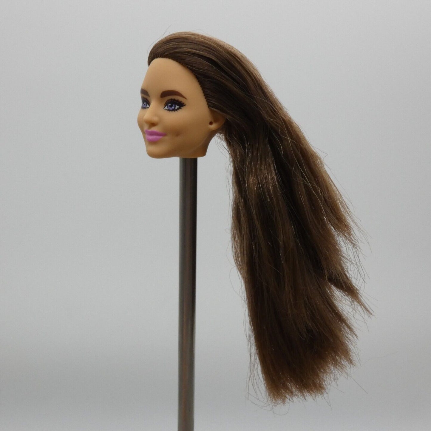 Barbie Extra 9 Doll Head Only Violet Face Brown Hair Side Shave GYJ28 2021