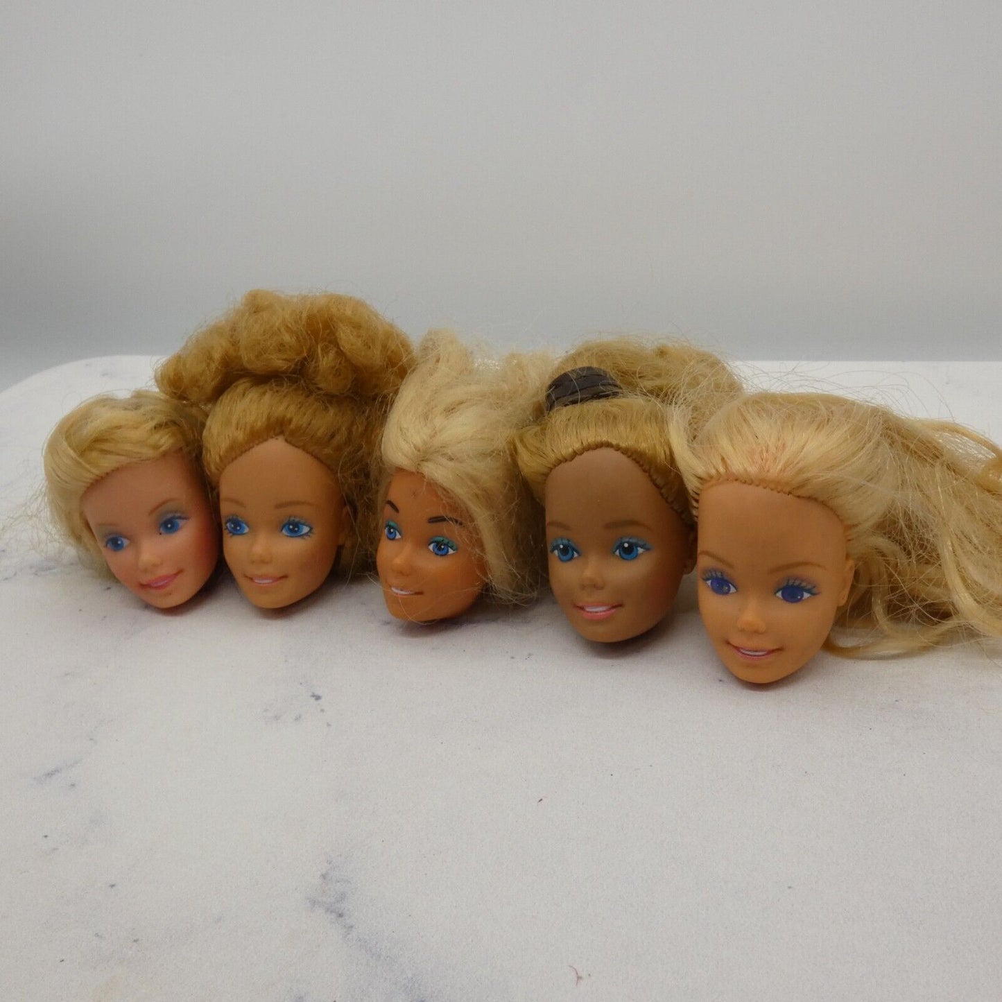 Barbie Doll Head Lot of 5 Heads SuperStar Blonde 70s 80s Malibu Mattel JY3