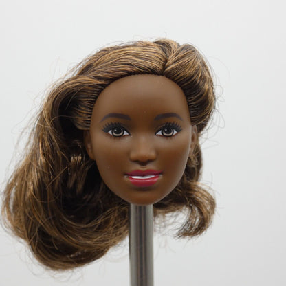 Barbie Fashionistas 39 Doll Head AA Crystal Face Dark Skin FNJ39 Mattel 2016