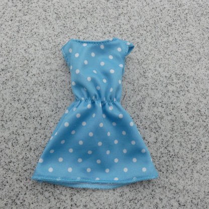 Barbie Big City Big Dreams Doll Dress Blue White Polka Dot Sleeveless 2021 GYF39