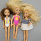 Barbie Chelsea Doll Lot Of 3 Dolls Two Blondes One Brunette Two Molded Bodysuits