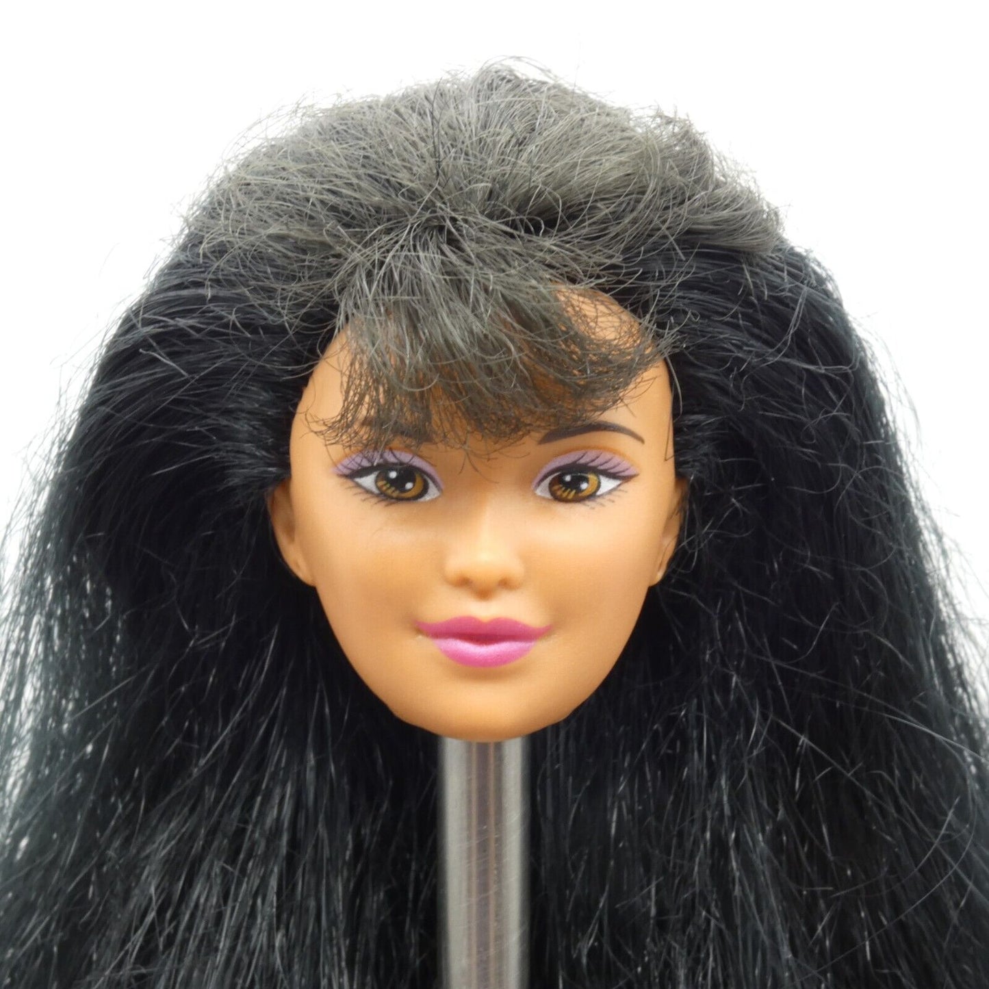 Barbie Pearl Beach Kira Doll Head Black Hair Brown Eyes Medium Light Skin 18580