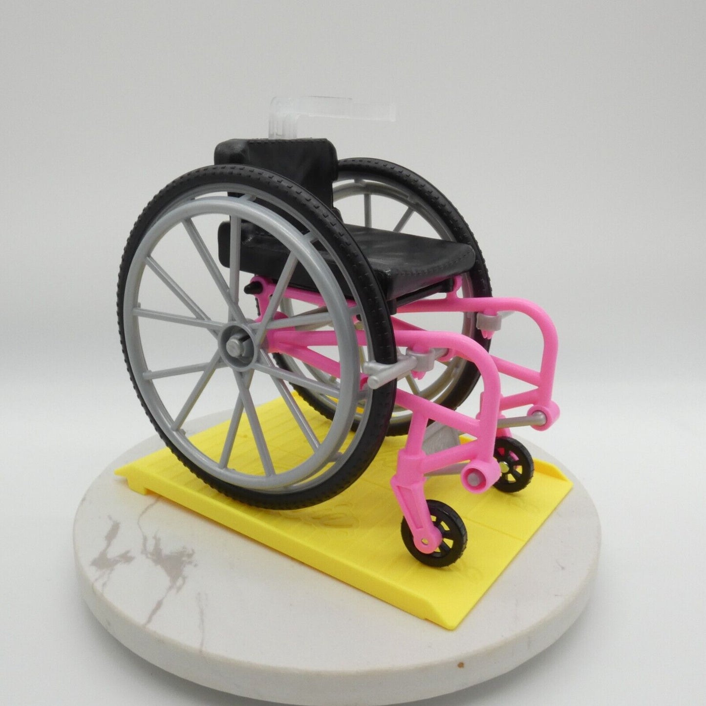 Barbie Doll Pink Wheelchair With Yellow Ramp Fashionistas 165 Mattel 2021 GRB93