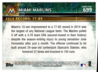 2015 Topps Miami Marlins Miami Marlins #699