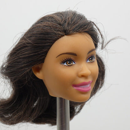 Barbie Ballerina Doll Head AA Desiree Nikki Face Brown Hair 2017 Mattel DHM58