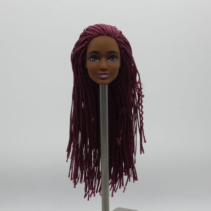 Barbie Fashionistas 186 Doll Head June Face Sculpt AA Micro Braids 2022 HBV18