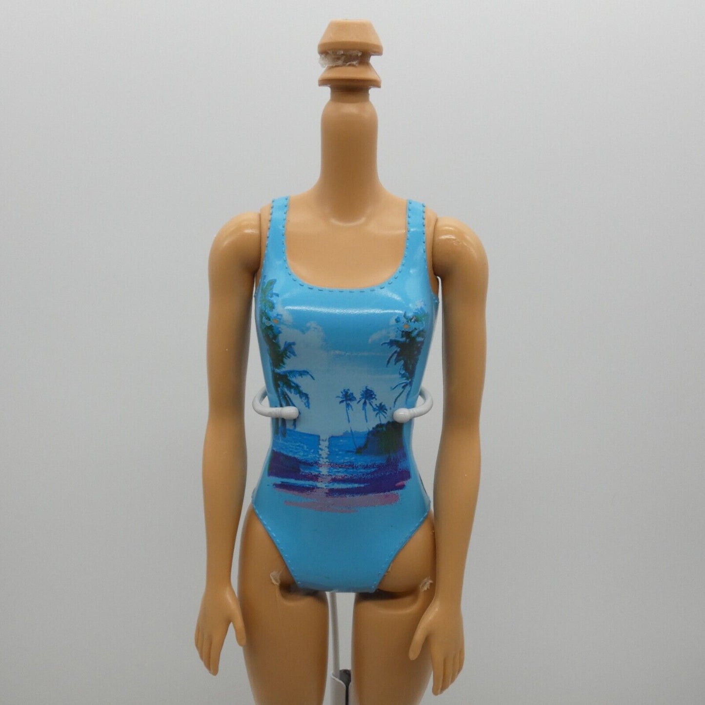 Barbie Water Play Beach Doll Body Medium Light Skin Molded Swimsuit 2016 DGT81