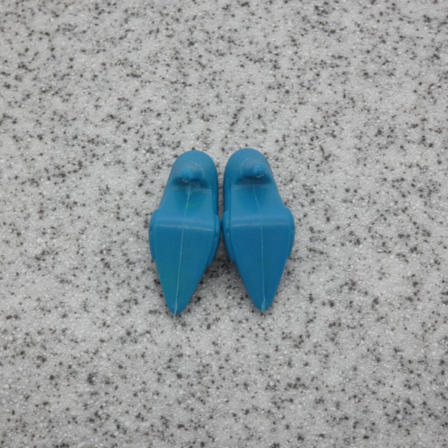 Barbie Doll Size Shoes High Heel Teal Blue Closed Pointed Toe Pumps B1 Clone