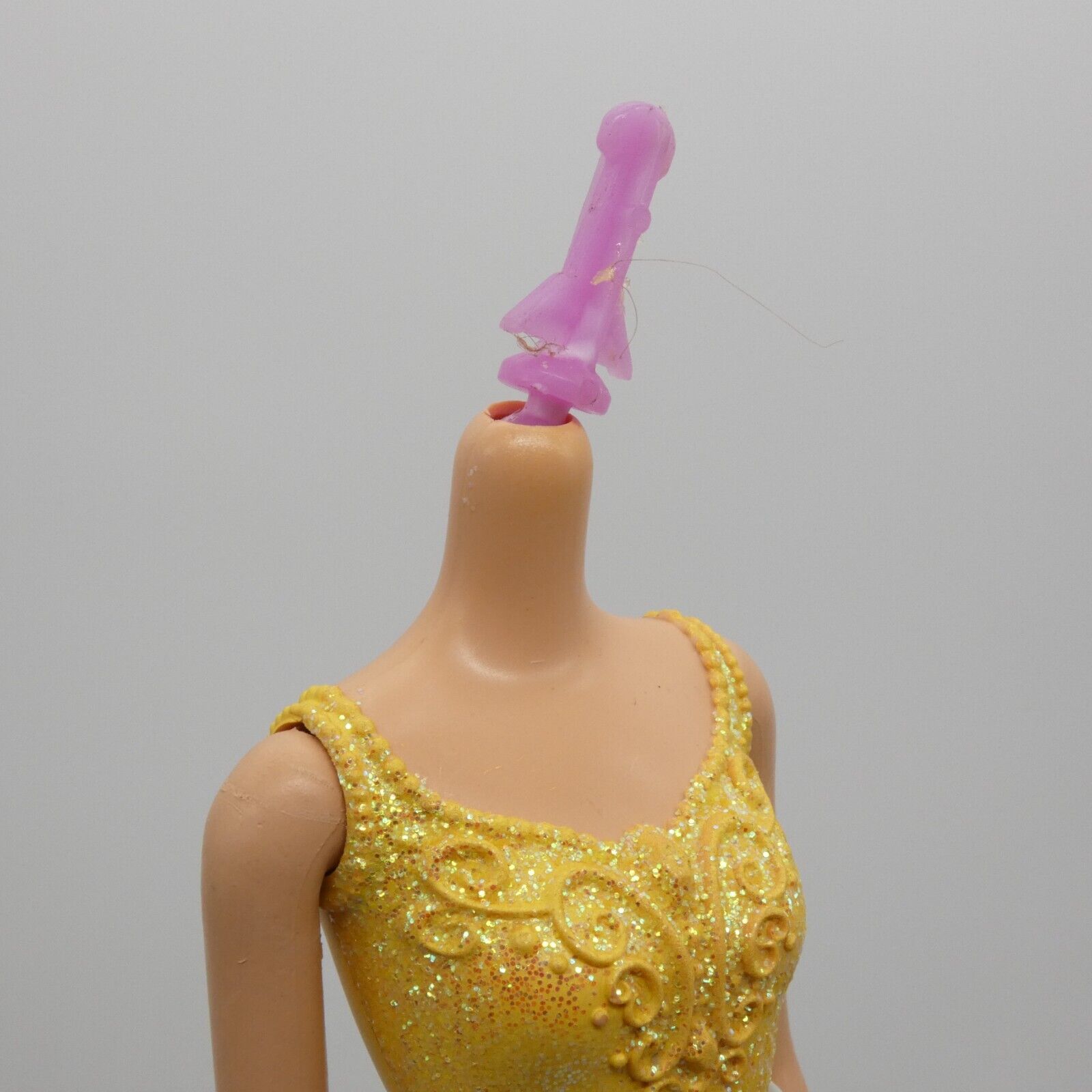 Disney Beauty And The Beast Belle Doll Body Yellow Molded Bodysuit Mattel 2012