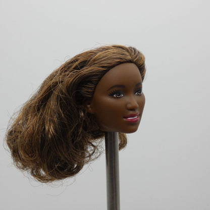 Barbie Fashionistas 39 Doll Head AA Crystal Face Dark Skin FNJ39 Mattel 2016