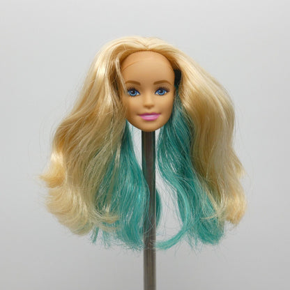 Barbie Day To Night Style Doll Head Millie Face Hair Change Teal Blonde DNR05