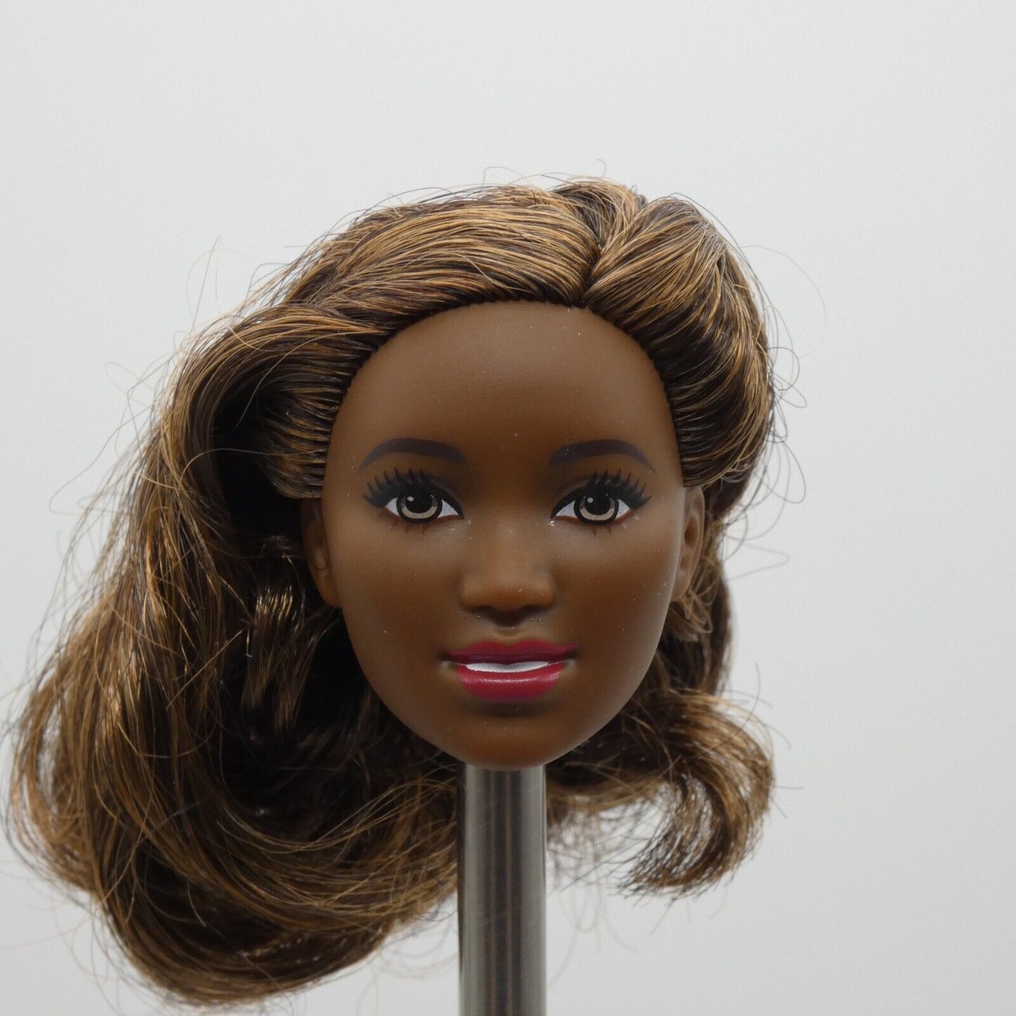 Barbie Fashionistas 39 Doll Head AA Crystal Face Dark Skin FNJ39 Mattel 2016