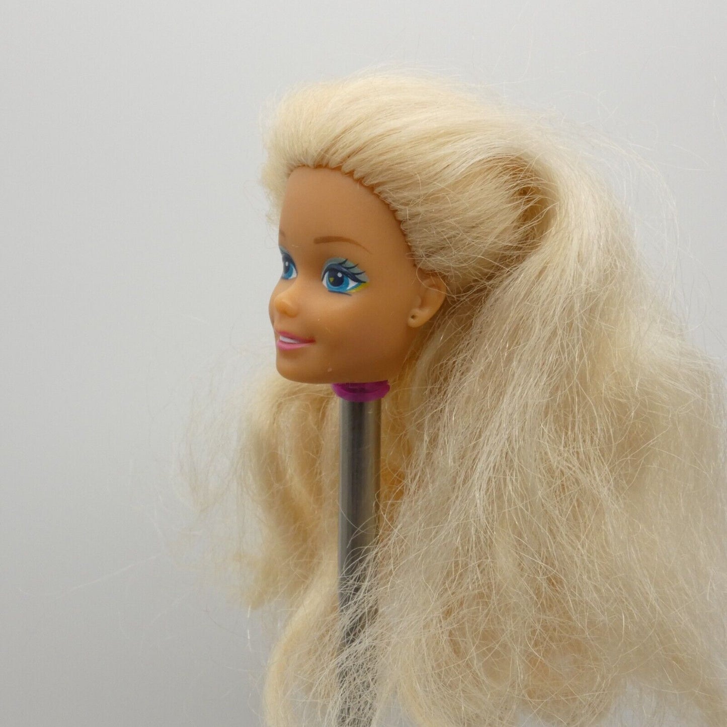 Barbie Western Fun Doll Head Only Long Blonde Wavy Hair 1989 Mattel 9932