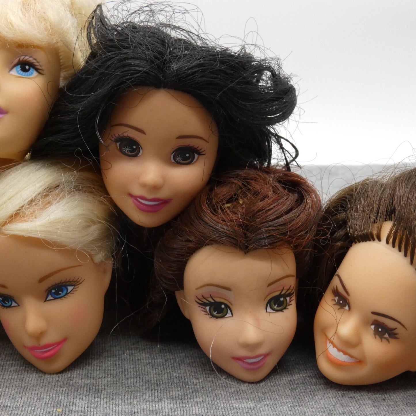 Barbie Size Doll Lot of 11 Heads Snow White Cinderella Belle Marie Osmond Clones