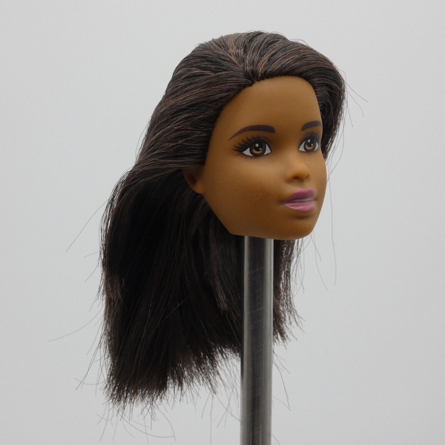 Barbie Stroll N Play Pups Doll Head Asha Face Medium Skin Brown Hair 2020 GHV93