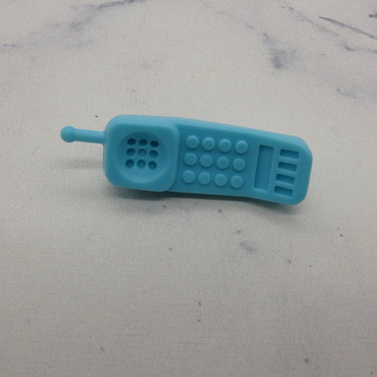 Barbie Doll Size Cordless Phone Turquoise Blue Retro Diorama Playset Accessory