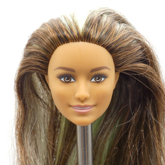 Barbie Fashionistas 72 Doll Head Raquelle Face Brown Green Hair FJF37 2017