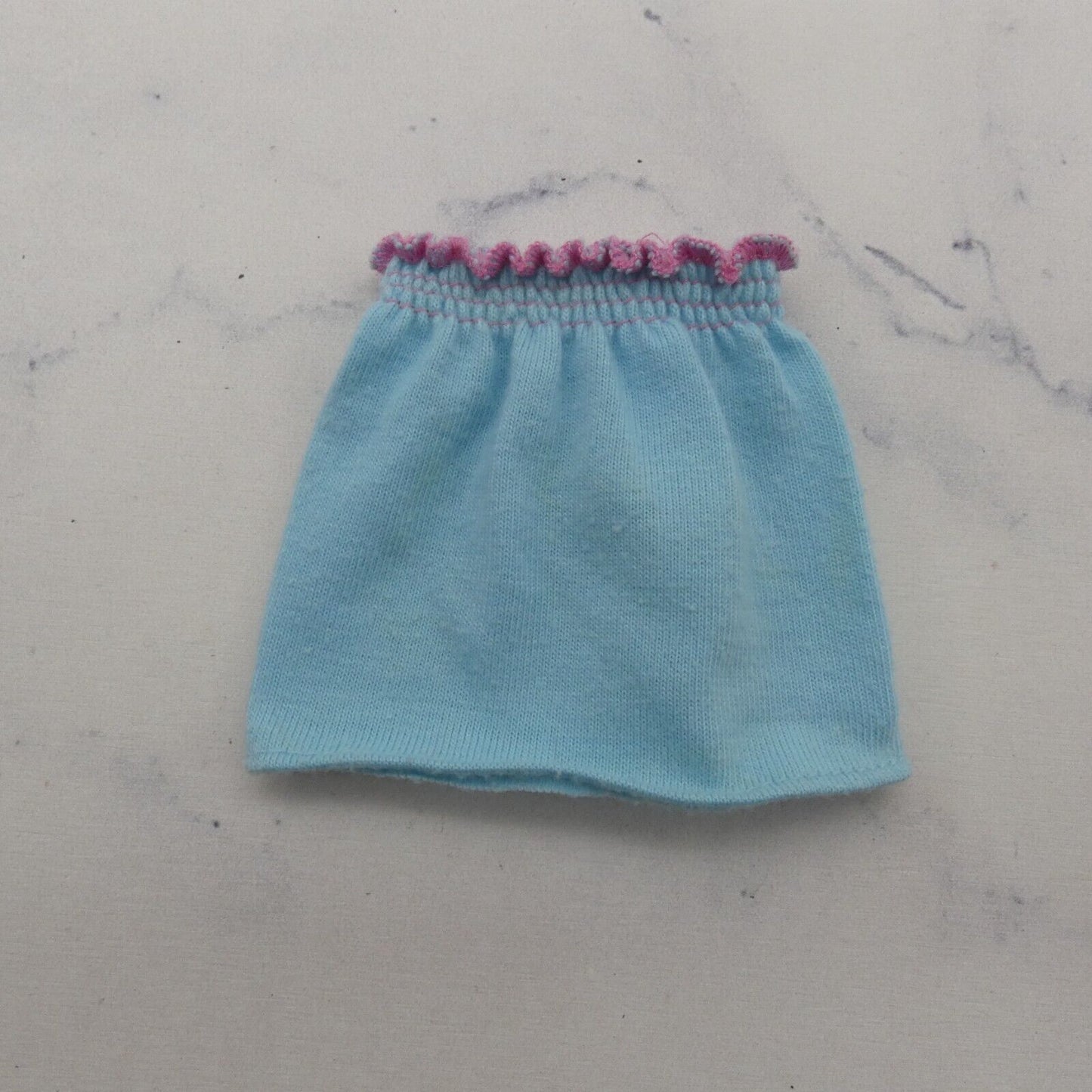 Barbie Doll Skirt Blue Pink Elastic Waist (Overstretched) 1984 FITS CURVY 7918