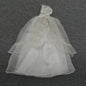 Barbie Doll Size Fashion Dress White Gown Full Length Halter Top Sleeveless