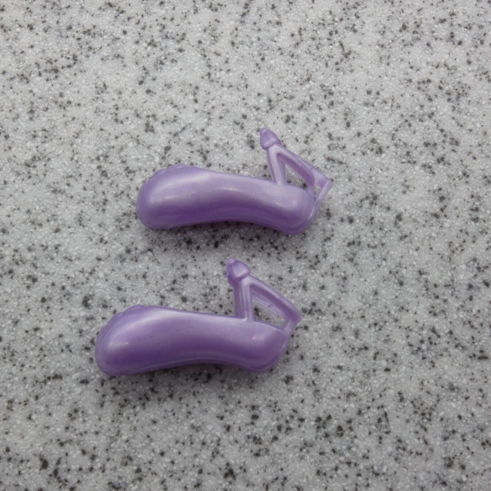 Barbie Doll Size Shoes Purple Closed Toe Ballet Pointe Flat Ankle Straps Clone