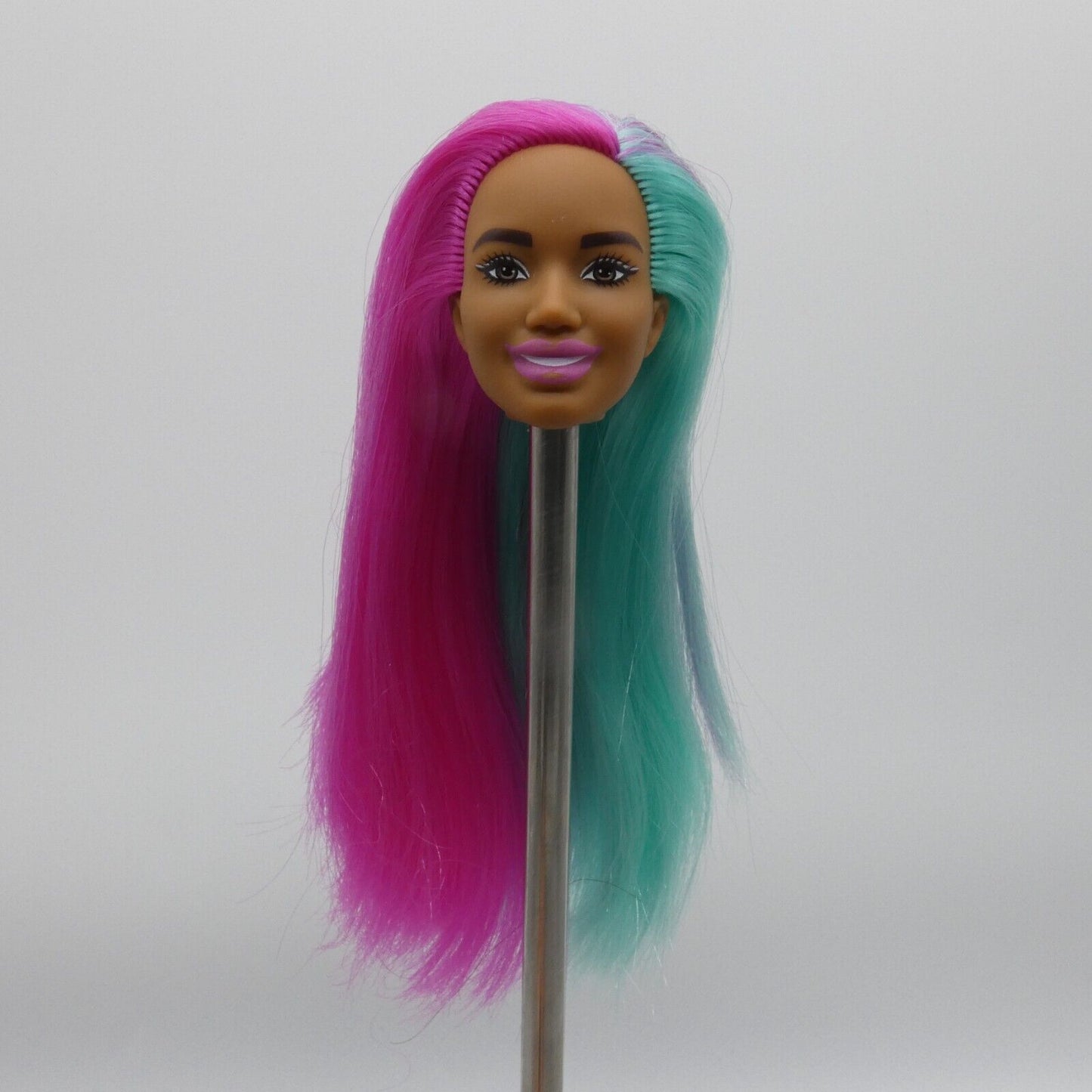 Barbie Albus Face Doll Head Only AA Dreamtopia Mermaid 2021 Pink Teal Hair