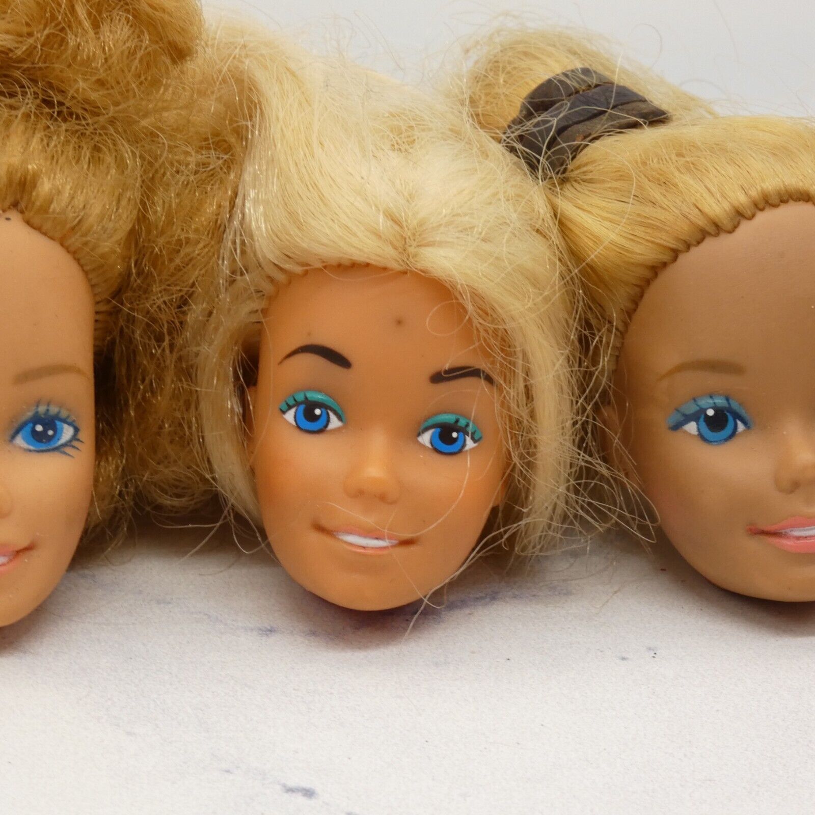 Barbie Doll Head Lot of 5 Heads SuperStar Blonde 70s 80s Malibu Mattel JY3