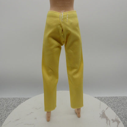 Barbie Doll Size Pants Yellow Slacks Chinos Ankle Trousers Fit Made To Move