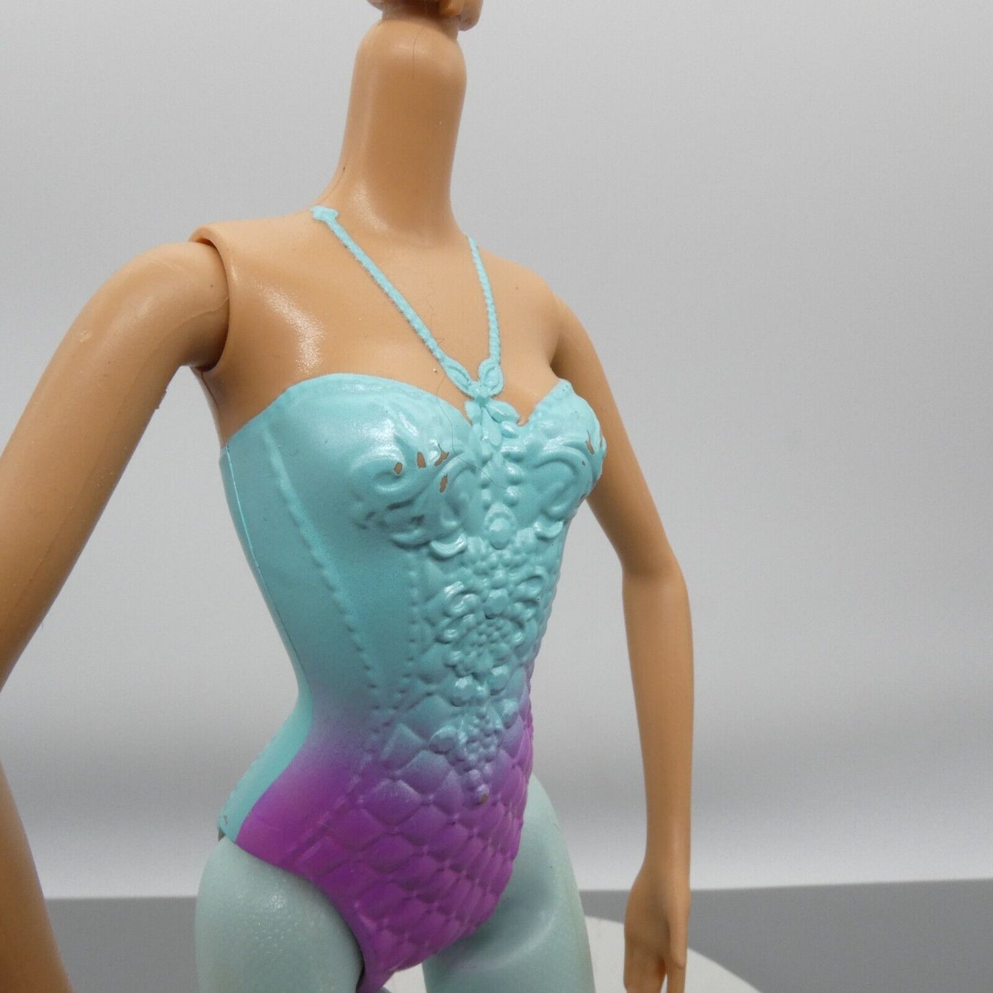 Barbie Fairytale Magic Ballerina Doll Body Aqua Ombre Molded Bodysuit 2103 BCP13