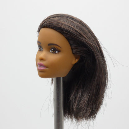 Barbie Stroll N Play Pups Doll Head Asha Face Medium Skin Brown Hair 2020 GHV93