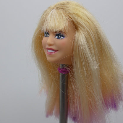 Disney Hannah Montana Doll Head Blonde Hair Dyed Tips 2007 Jakks Pacific 20220