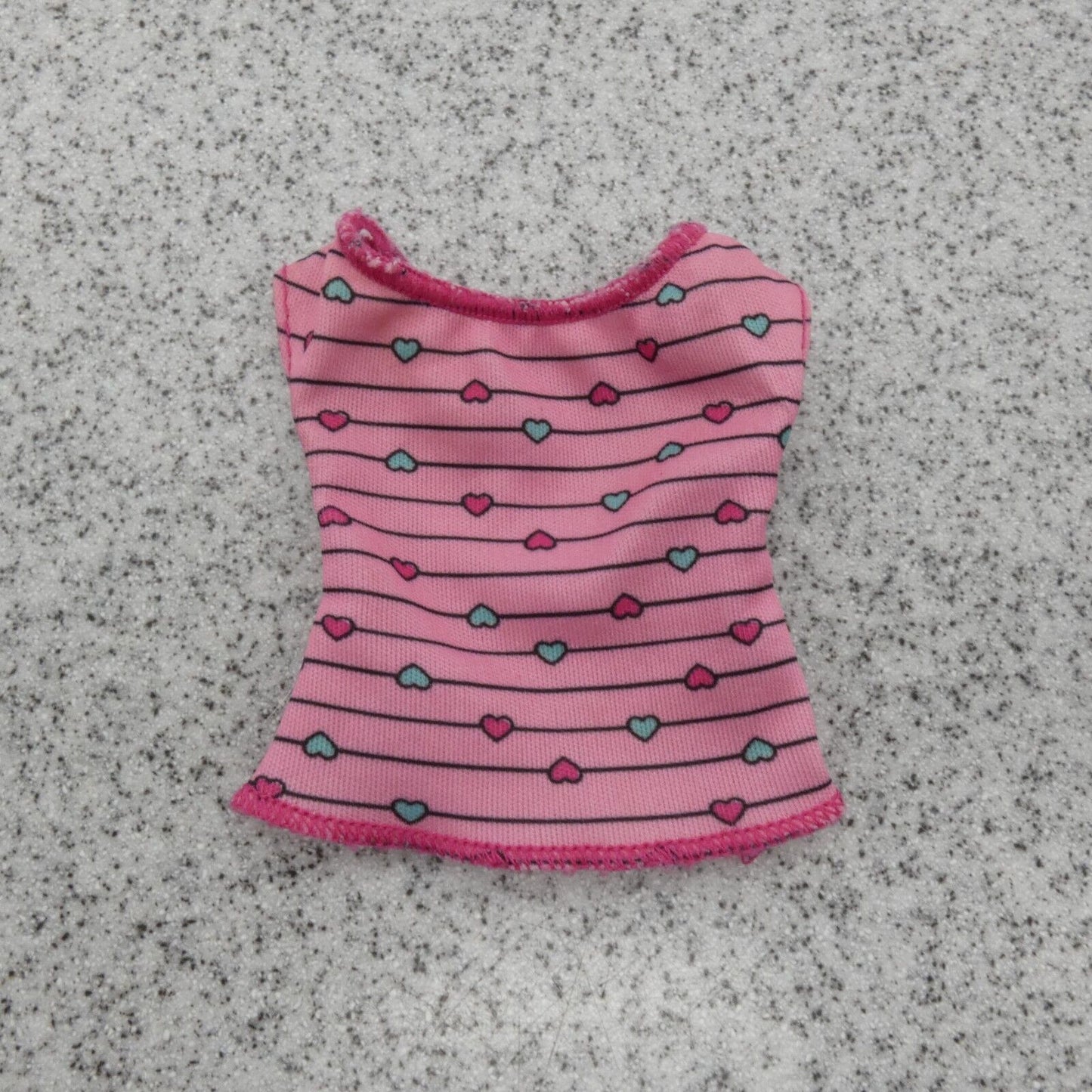 Barbie Doll Shirt Pink Top Hearts Striped Fashionistas Newborn Pups 2018 FDD43