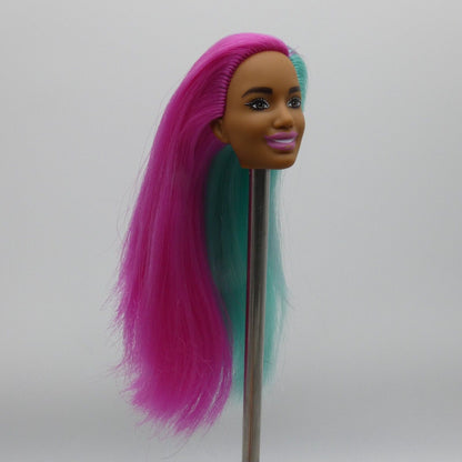 Barbie Albus Face Doll Head Only AA Dreamtopia Mermaid 2021 Pink Teal Hair