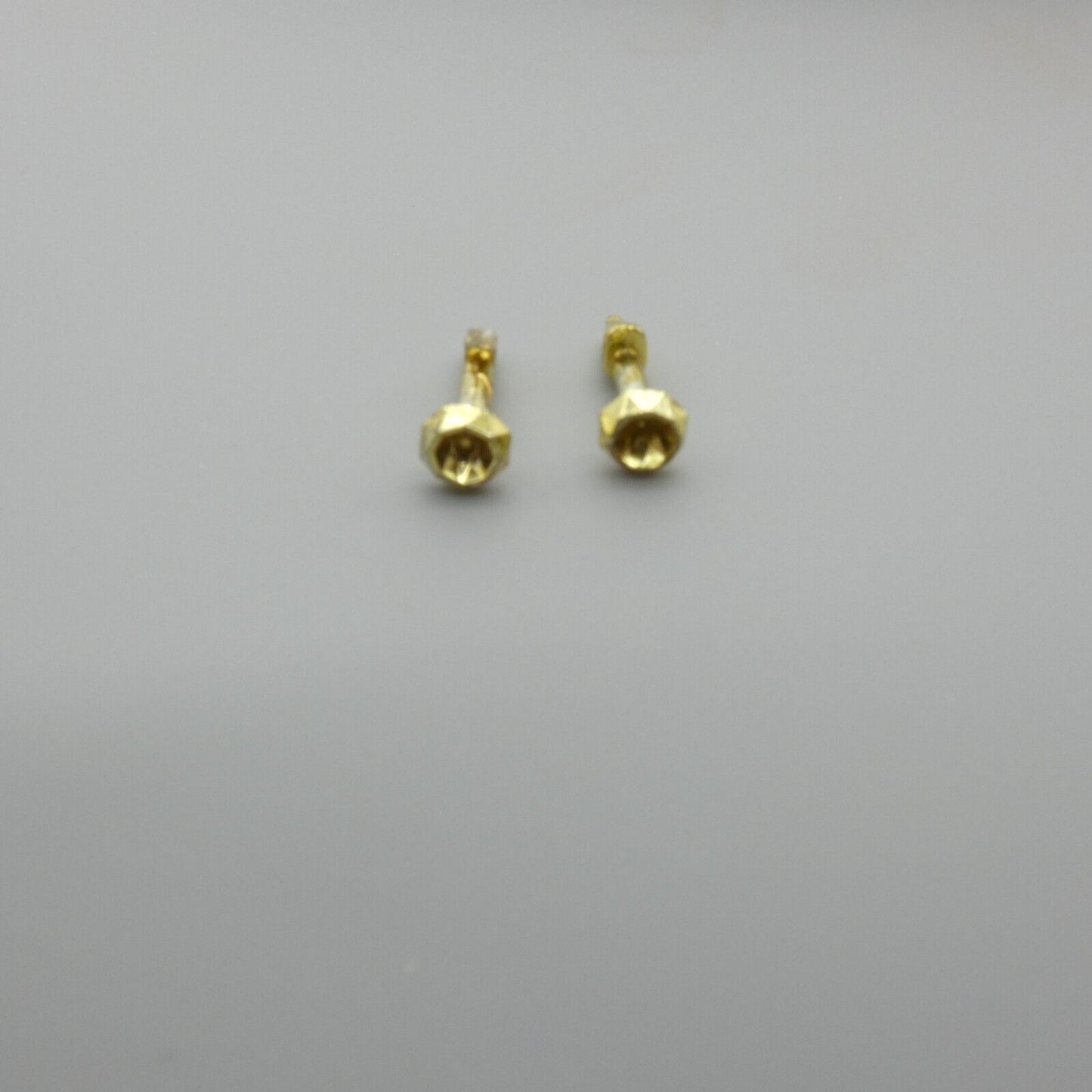 Barbie All American Doll Earrings Gold Tone Faceted Studs With Barbs 1991 3712