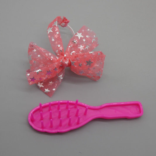 Barbie Rewind 80s Dolls Night Out Doll Headband Pink Bow Hairbrush 2022 GTJ88